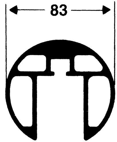 Alu-VB-Pfosten "Standard" rund 