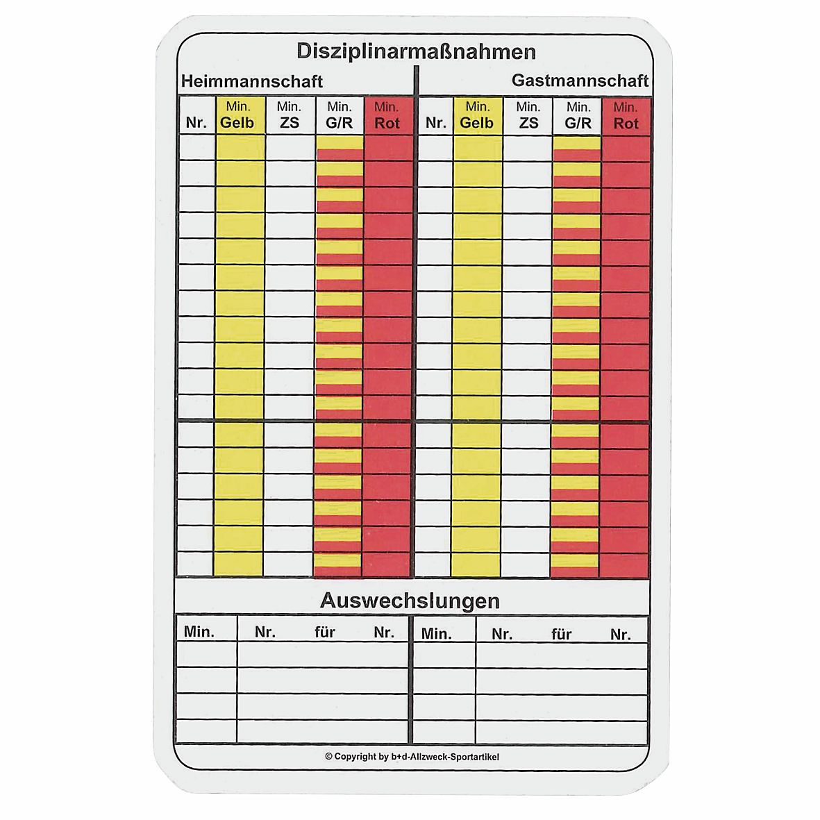 Spielnotizkarten-Set Fußball