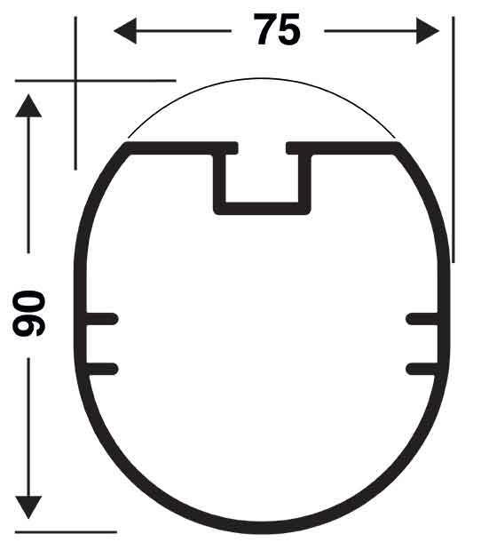 Jugendfußballtor 3 x 1,6 m oval